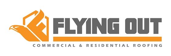 Flying Out Roofing logo, commercial and residential roofing